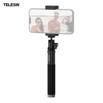 Селфи-палка TELESIN GP-MNP-094-D 91 см с поворотной шаровой головкой на 360 ° и адаптером для крепления спортивной камеры для прямой трансляции селфи-видеоблогов.