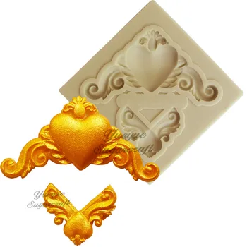 Силиконовая форма Yueyue Sugarcraft Heart, форма для помадки, инструменты для украшения торта, форма для шоколадной пасты