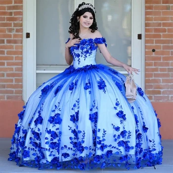 Синие Пышные платья с открытыми плечами, пышное Сладкое платье 16 цветов, вечерние платья знаменитостей, выпускной