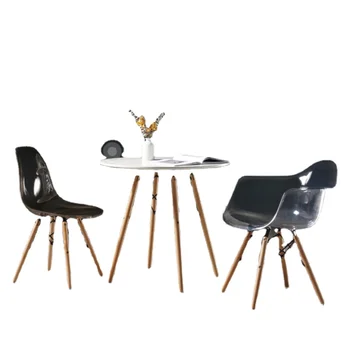 Скандинавский обеденный стул с индивидуальной прозрачной спинкой Креативный стул из пластика Хрустальные обеденные стулья Бытовая мебельcd