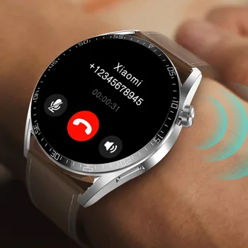 Смарт-часы мужские 1,5-дюймовые Bluetooth Call Беспроводное зарядное устройство NFC IP68 Smartwatch Мужские для Samsung Galaxy S20 FE Realme 10 Realmi C30