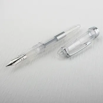 Студенческая офисная авторучка С полностью прозрачным тонким Пером 0,5 мм с конвертером чернил Для хранения Модной подарочной ручки