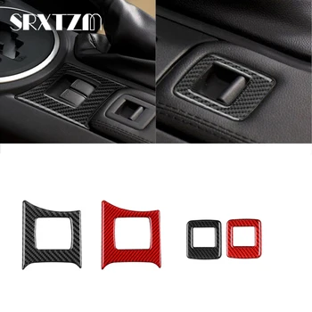 Углеродное волокно для Mazda Mx-5 Miata Nc 2009-2015 Автомобильный центральный подлокотник Коробка Переключатель управления окном Рамка Кнопка Крышка Отделка наклейка