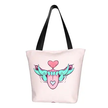 Хозяйственная сумка Sweet Tooth Oni Hannya Monster, холщовая сумка-тоут, прочные японские сумки для покупок Vaporwave Demon