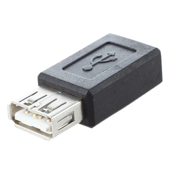 Черный адаптер USB 2.0 типа A для подключения к Micro-USB B для подключения к розетке