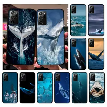 Чехол для телефона с Плавающей Океанской Китовой Акулой Samsung Note 20 Ultra 10 pro lite plus 9 8 5 4 3 M 30s 11 51 31 31s 20 A7