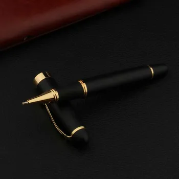 Шариковые ручки для коррекции осанки Металл Матовый Черный с золотой отделкой Фирменные чернильные ручки Канцелярские принадлежности Канцелярские принадлежности