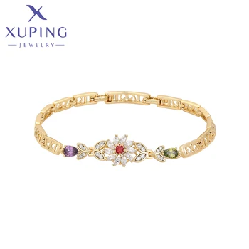 Ювелирные изделия Xuping Новое поступление Модный женский браслет со светло-золотым покрытием X000693938